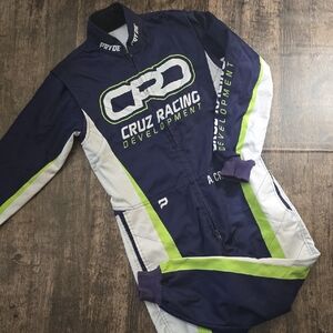 CRD CRUZ Racing Suit in Blue and Green Sz S
